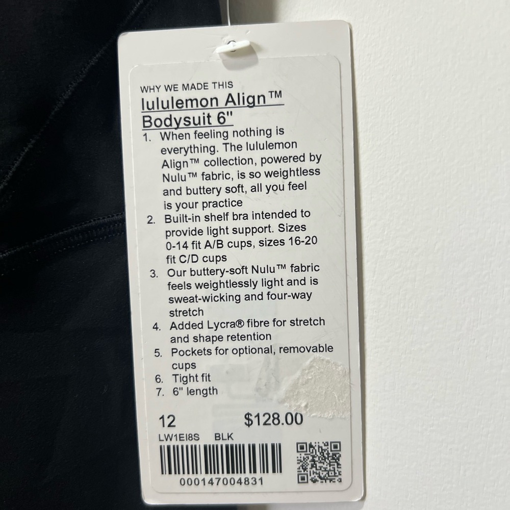 Lululemon Align Bodysuit 6" size 12 NWT - Picture 5 of 11